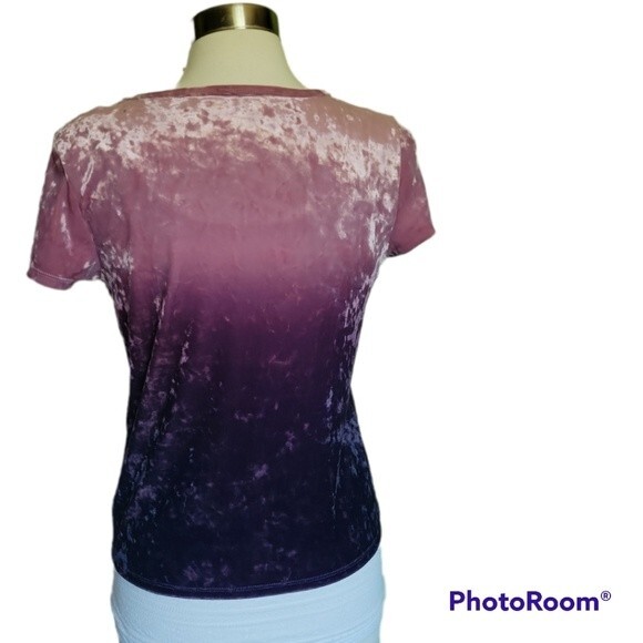 AEO OMBRE CRUSHED VELVET TEE - M - Picture 7 of 10